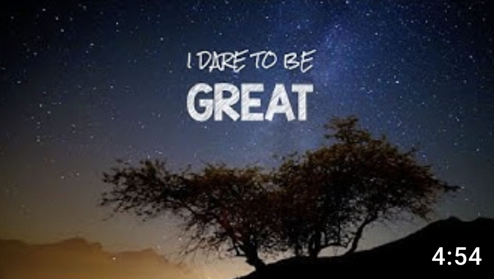 Video – Music Video “I dare to be great”
